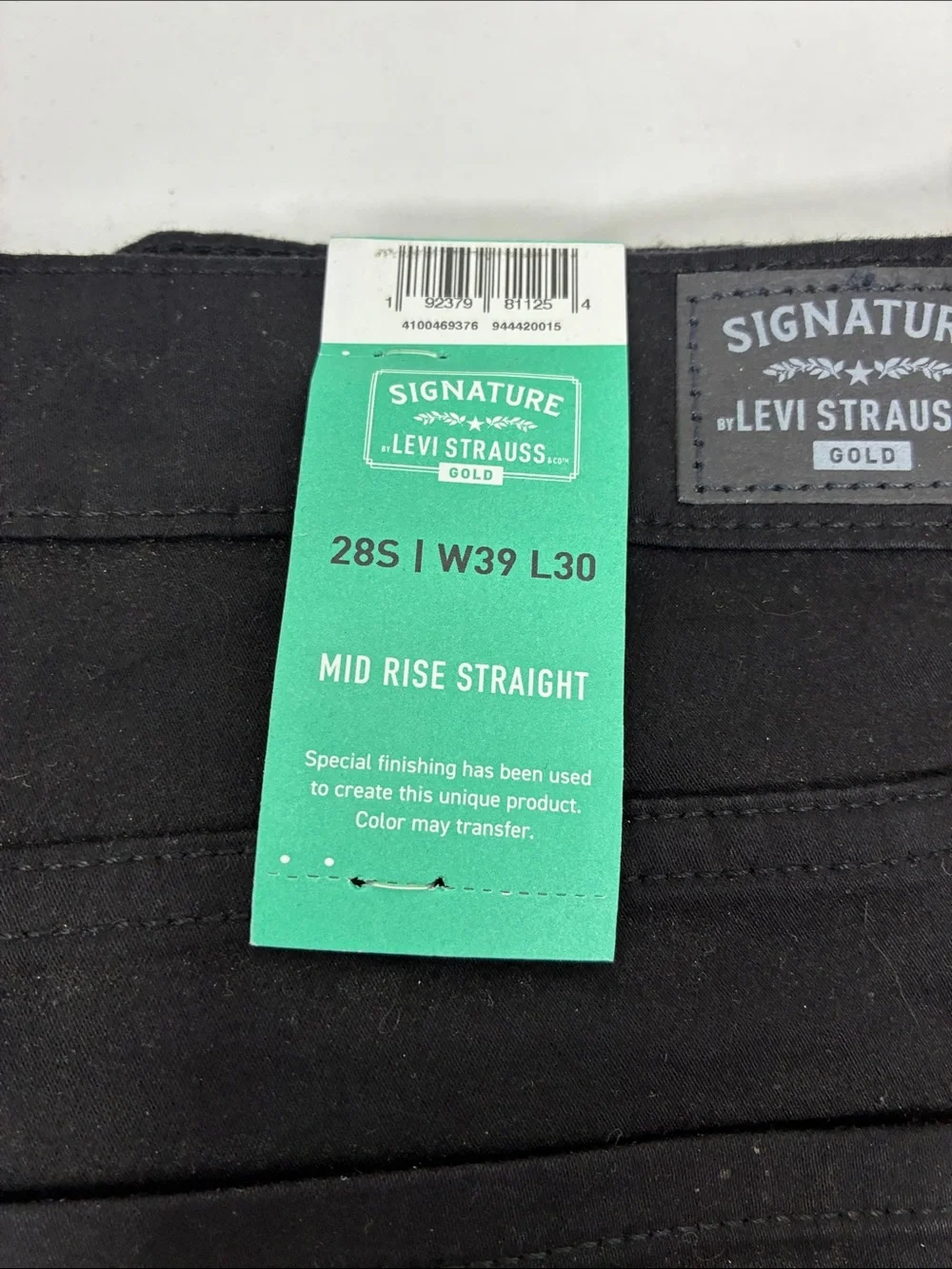 Signature by Levi Strauss Mid Rise Straight Women Jeans - Black 28S|W39|L30